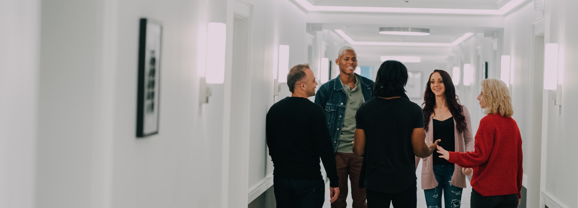 Group in hallway at Evolve Recovery Center Orlando